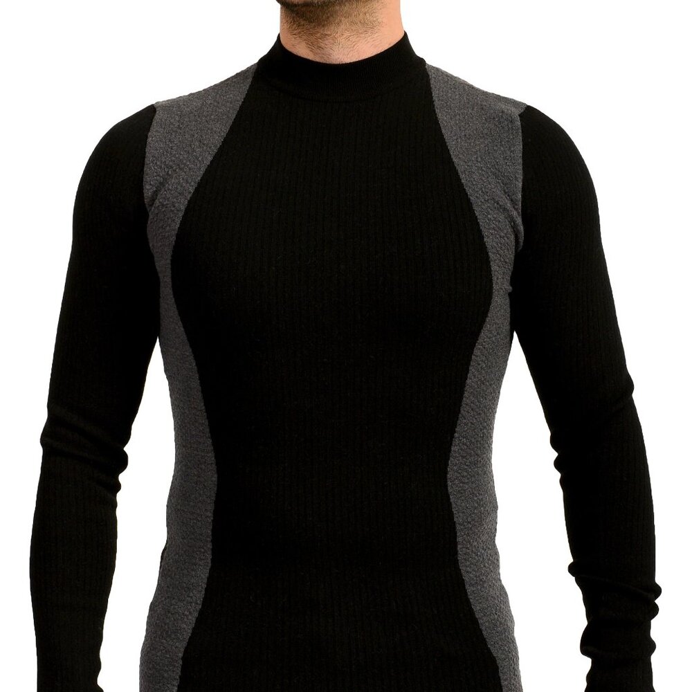 Scuderia Ferrari Men's "Livrea" Multi-Color Wool Turtleneck Pullover Sweater